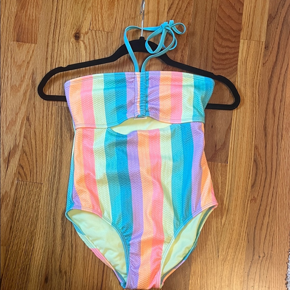 Art Class Vibrant Striped One Piece Swimsuit